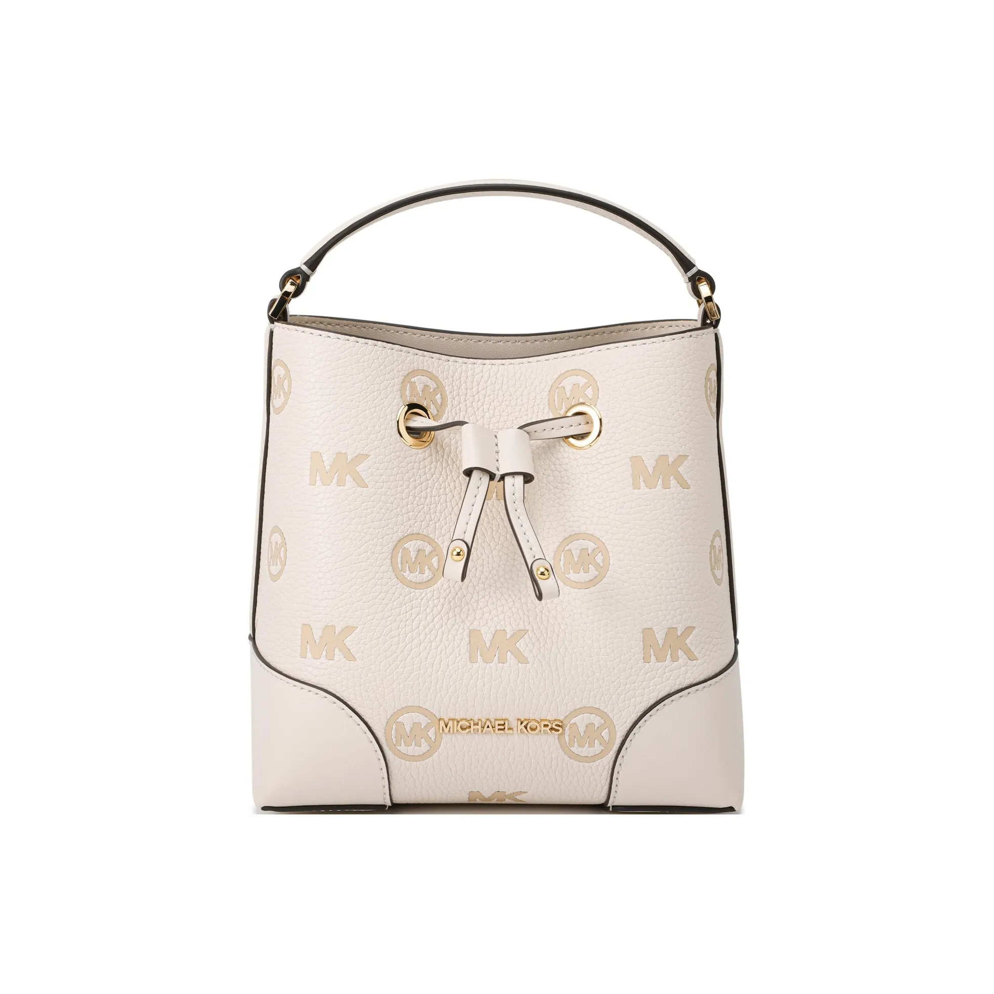 MICHAEL KORS Mercer Кожа Ведрообразная Сумка через плечо Маленькая Женская Бежевая