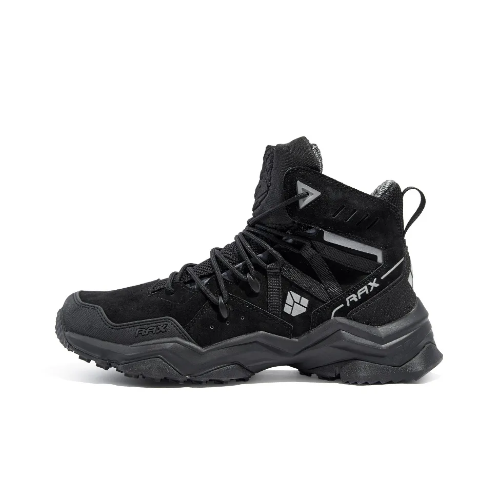 RAX Cushioned Anti-Slip Wear-Resistant And Water-Resistant High-Top Hiking low shoes Men's Black