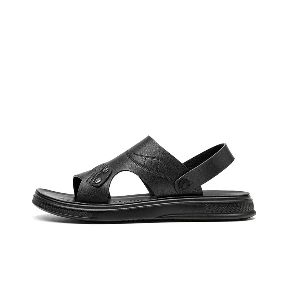Spider King Beach Sandals Men's Black