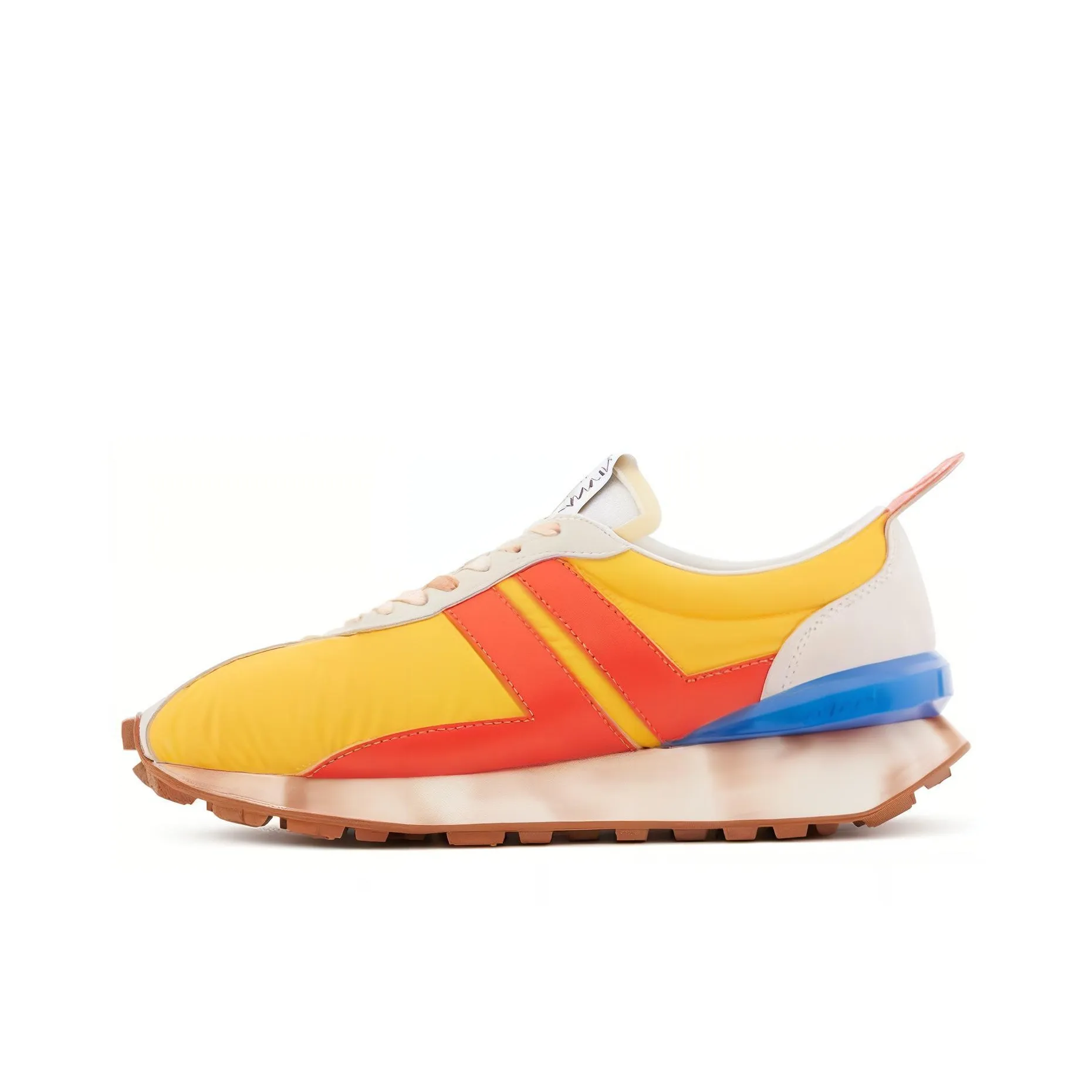 Lanvin Bumpr Cushioning Wear Resistant Low Top Casual Shoes Men's Yellow Orange White