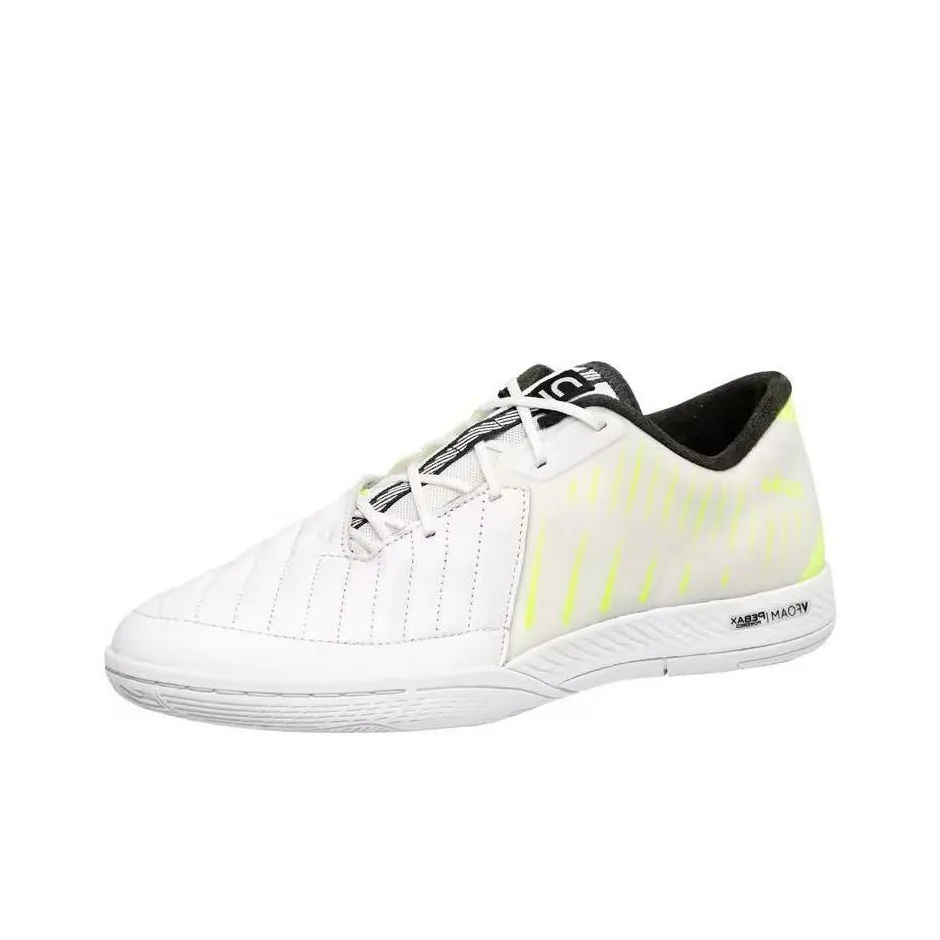 DECATHLON IC/IN Cushioning Anti Slip Wear Resistant Breathability Soccer Shoes Men's White Yellow