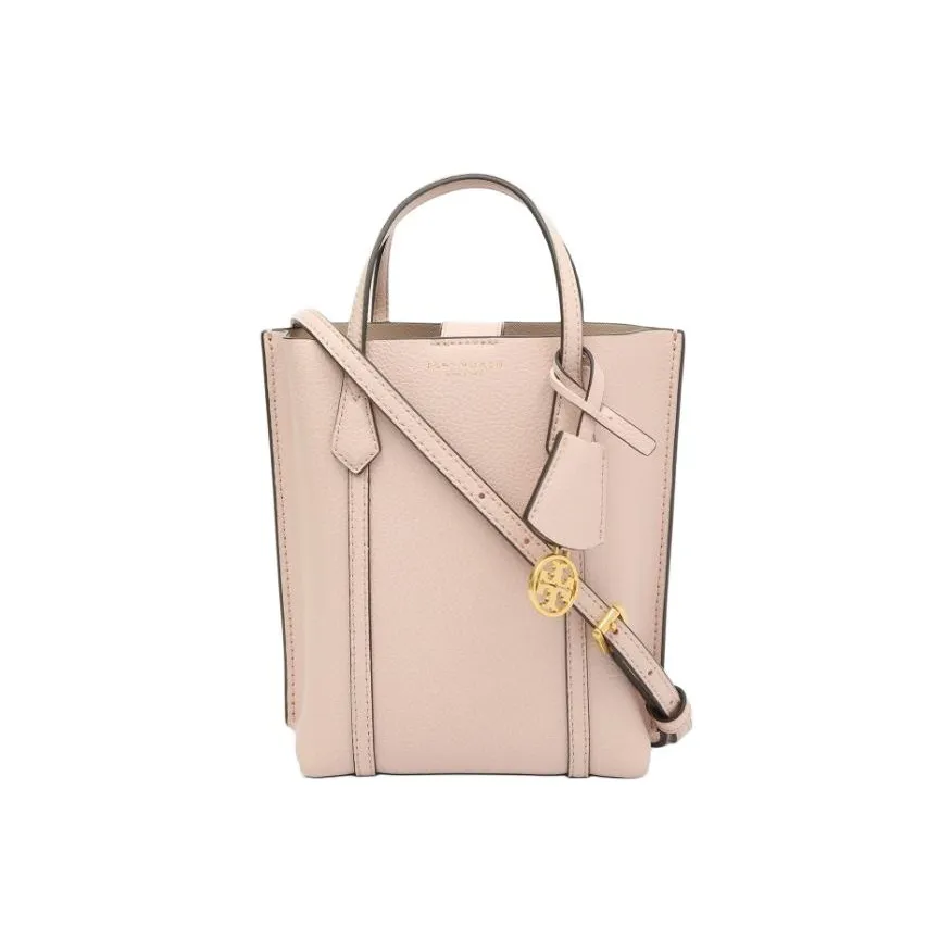 TORY BURCH Perry Тисненая кожа Тоут Сумка Сумка для покупок Сумка через плечо Сумка Мини Женская Перламутрово-розовая