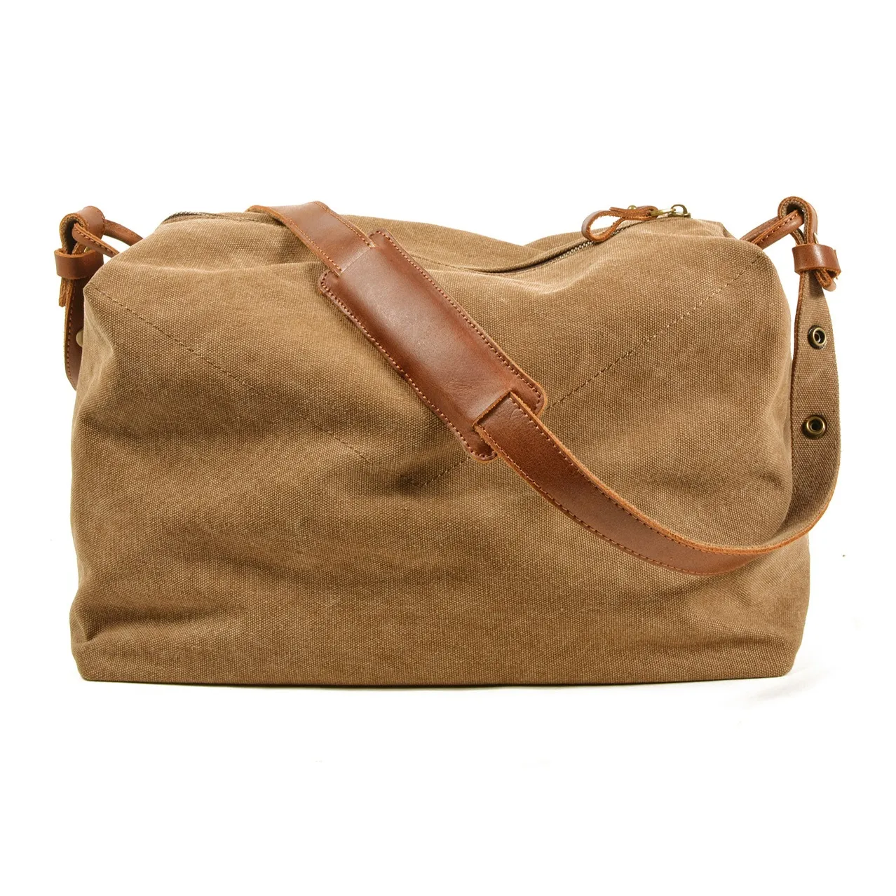 PULUWIRR Cowhide Patchwork Canvas Lightweight Commute Bag-Fashion Water-Repellent Wear-Resistant Travel Bag Unisex