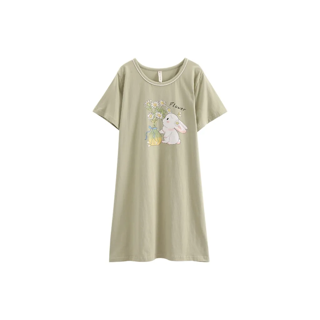 FENTENG Nightgown Women's Grass Green
