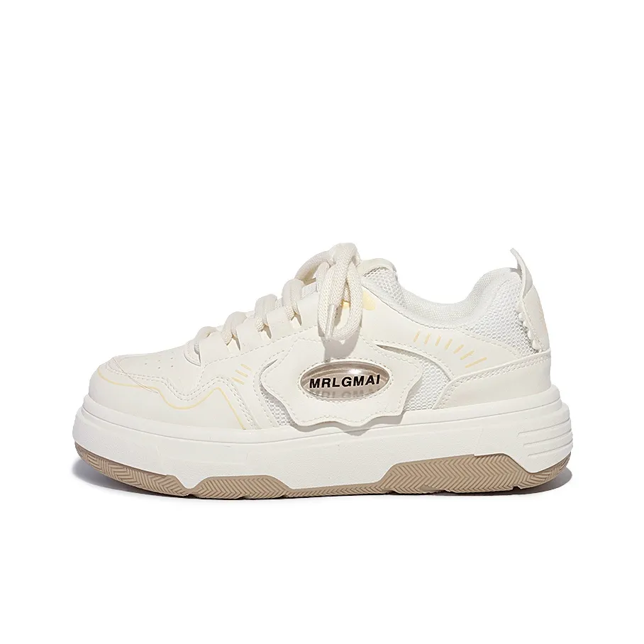 Shen Linsen Устойчивые к истиранию Низкие Кроссовки для скейтбординга Женские Бежевые