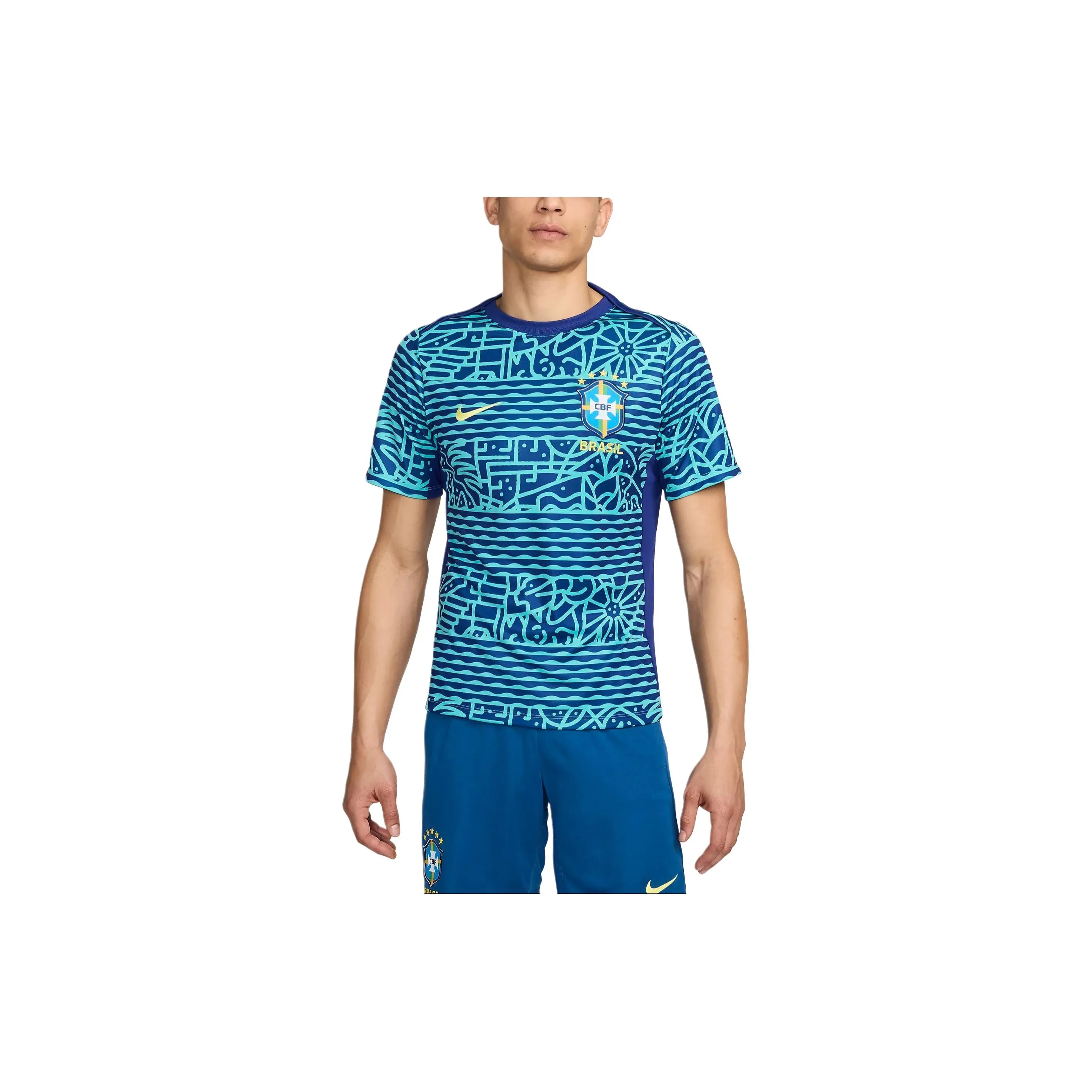 Nike Brazil Academy Pro Men's Nike Dri FIT Soccer Pre Match Short Sleeve Top