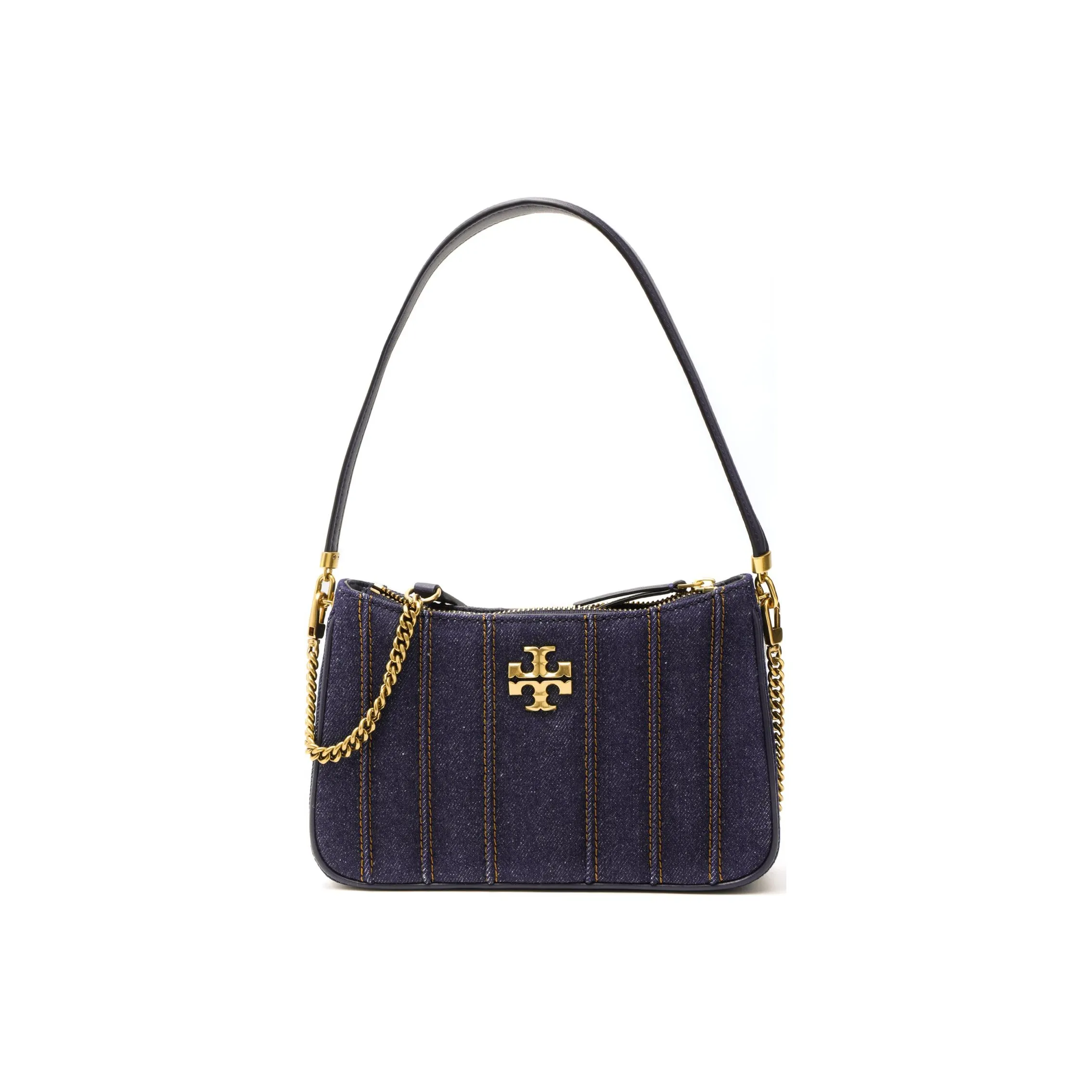 TORY BURCH Kira (Красный) Деним Плечевая Сумка Мини Женская Морской Синий