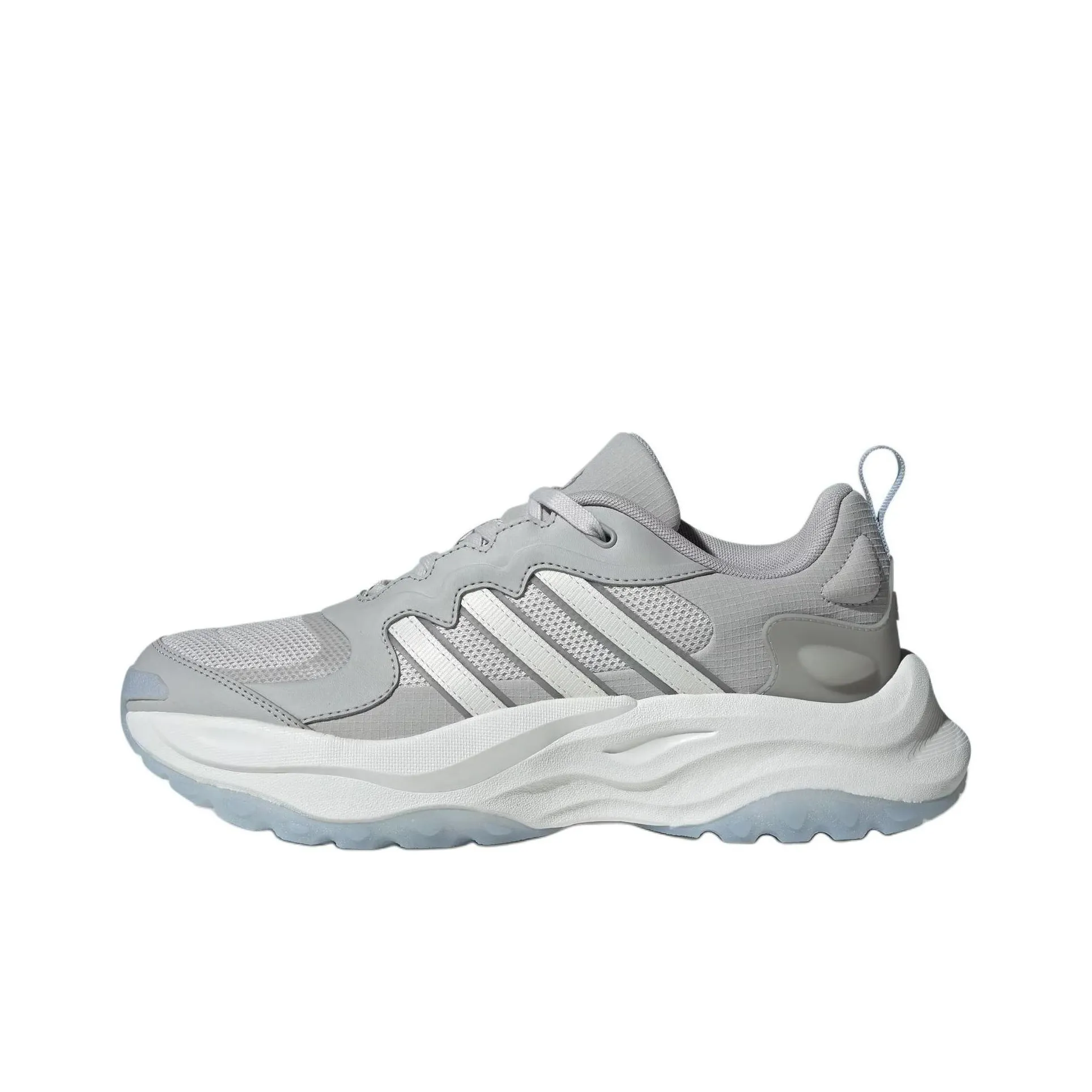 Adidas Maxxwavy Шокабассеры Устойчивые к истиранию Низкий Топ Толстая подошва Кроссовки Унисекс Белый Серый