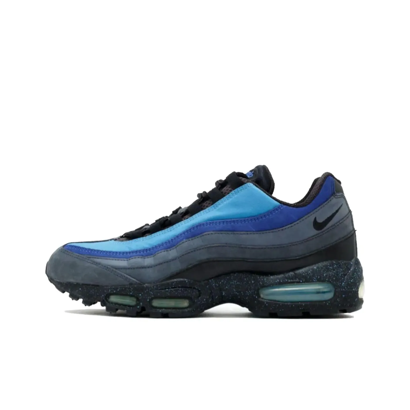 The Stash x Nike Air Max 95 Murakamiing Anti Slip Wear Resistant Breathability Low Top Running Shoes Men's Black Blue