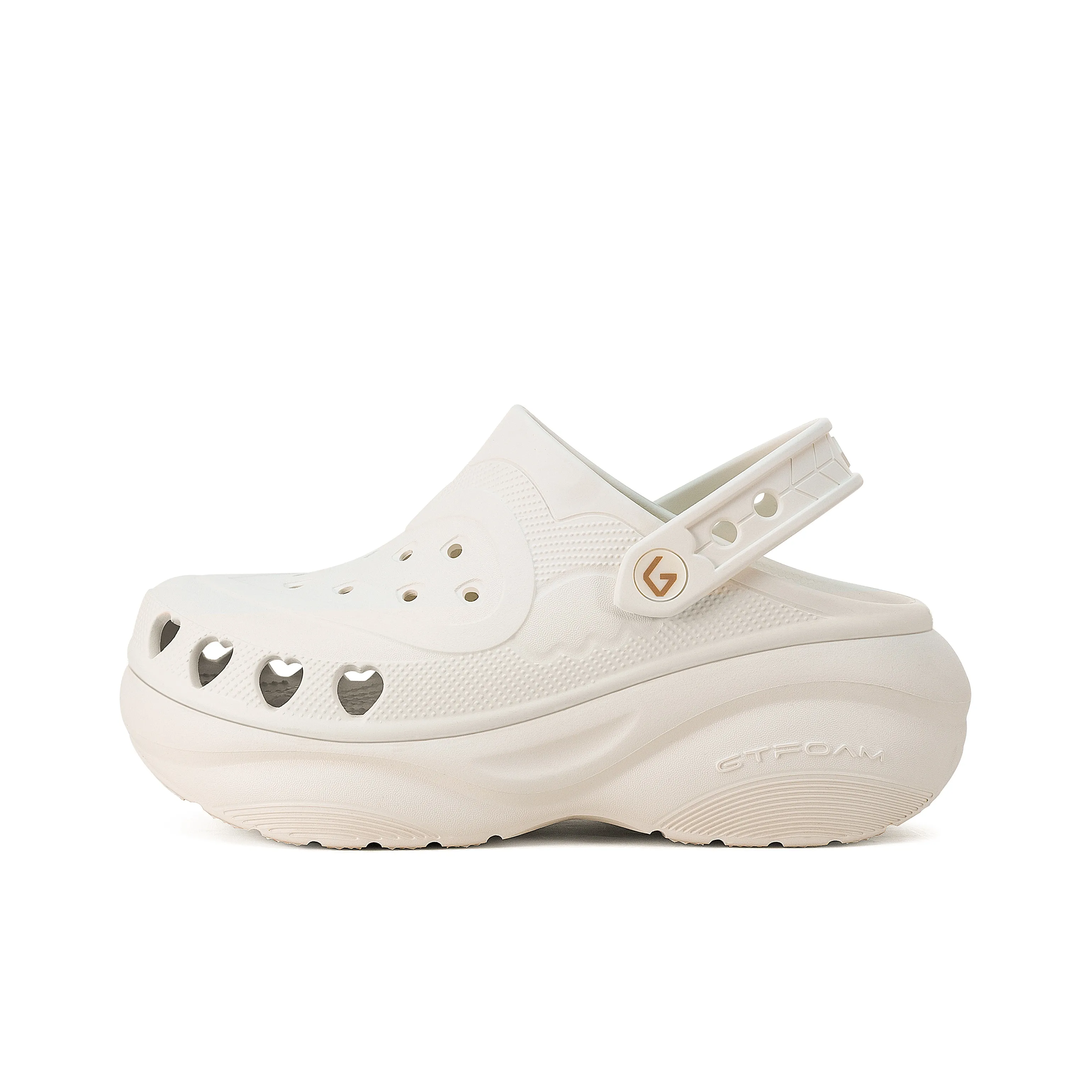 GOTO Сердце Сабо Женские Костяной Белый