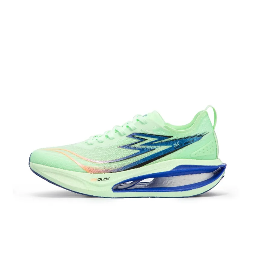 361° Cushioned Slip Resistant Abrasion Resistant Breathable Low Top Sprint Running Sorte Shoes Men's Ice Emerald Green