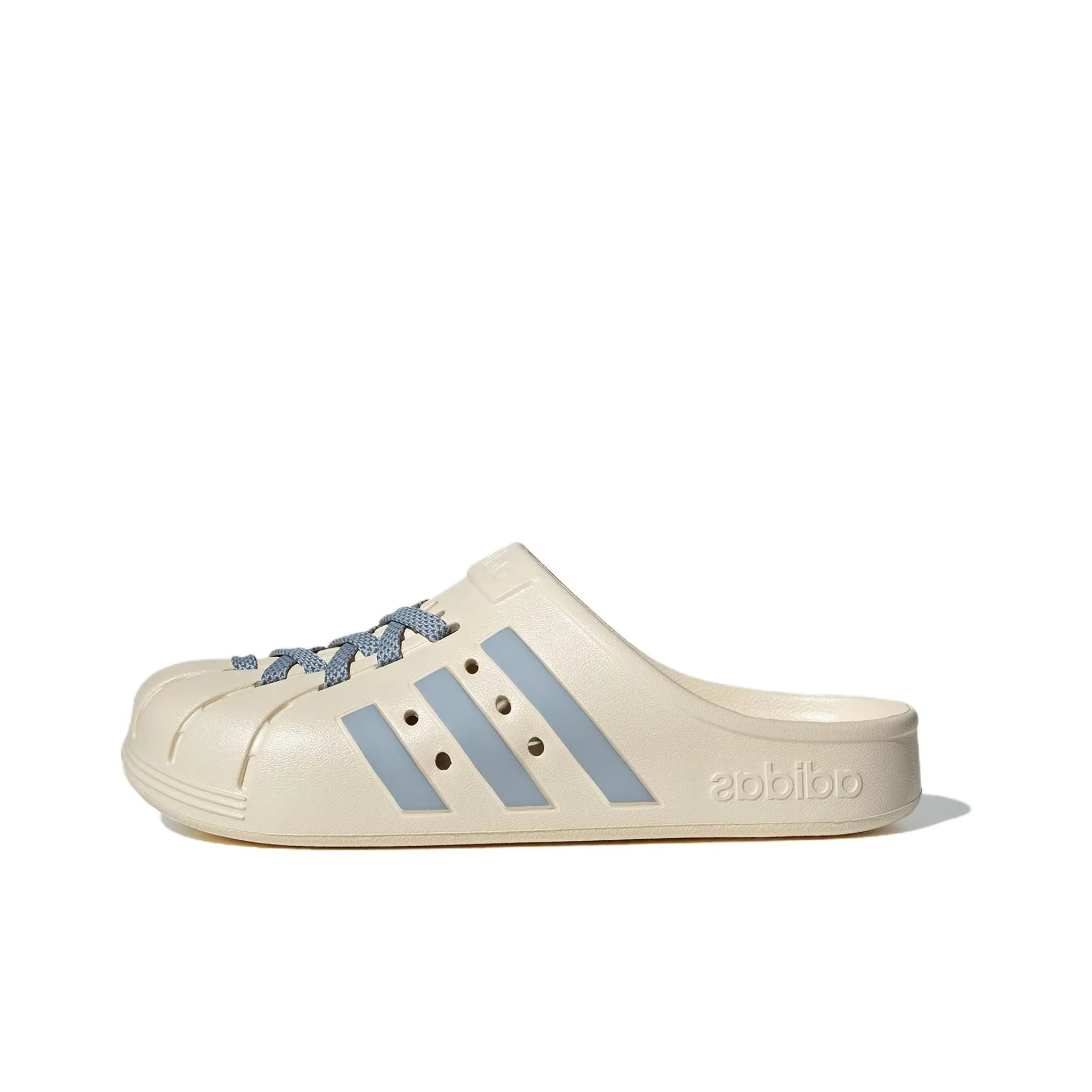 Adidas ADILETTE CLOGS Wrap toe Slippers Unisex Beige White Blue