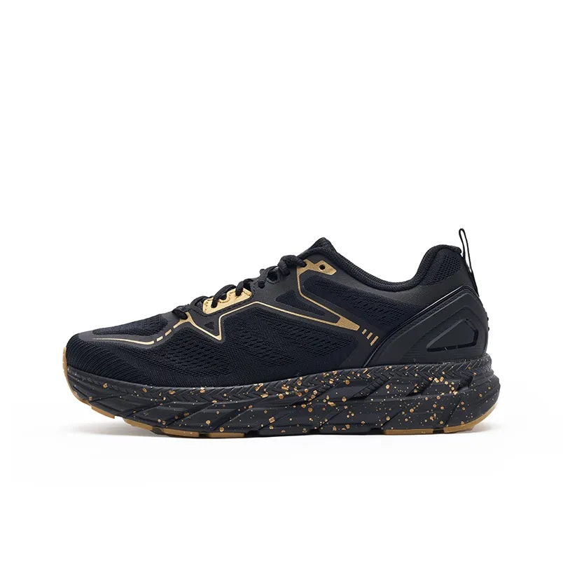 HOT POTATO Cushioned Wear Resistant Lightweight Breathable Low Top PO EVA Casual Running Shoes Unisex Black Gold