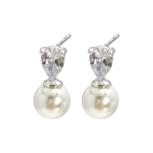 Yi Can Oxidized Кубический цирконий Стразы Искусственная жемчужина Серьги-гвоздики Женские