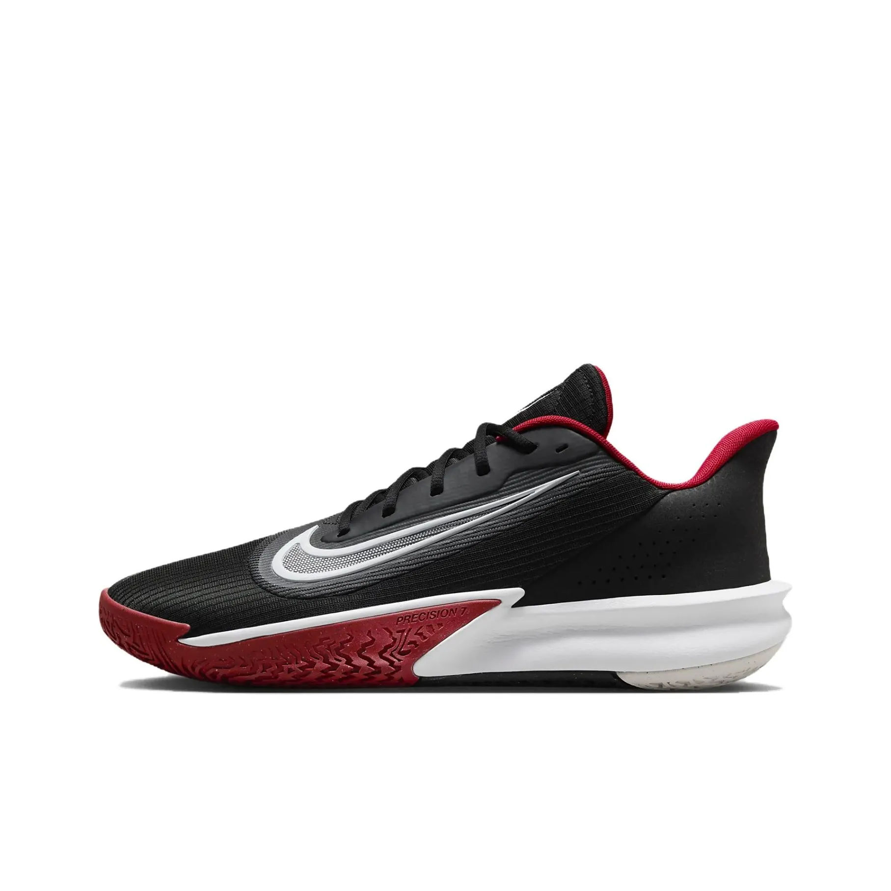 Nike Precision 7 Low Топ Баскетбольные Кроссовки Мужские Черные Красные