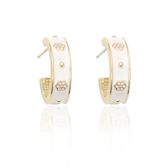 Exhibition Эмаль Цинковый сплав Серьги-гвоздики из стерлингового серебра 925 пробы Женские