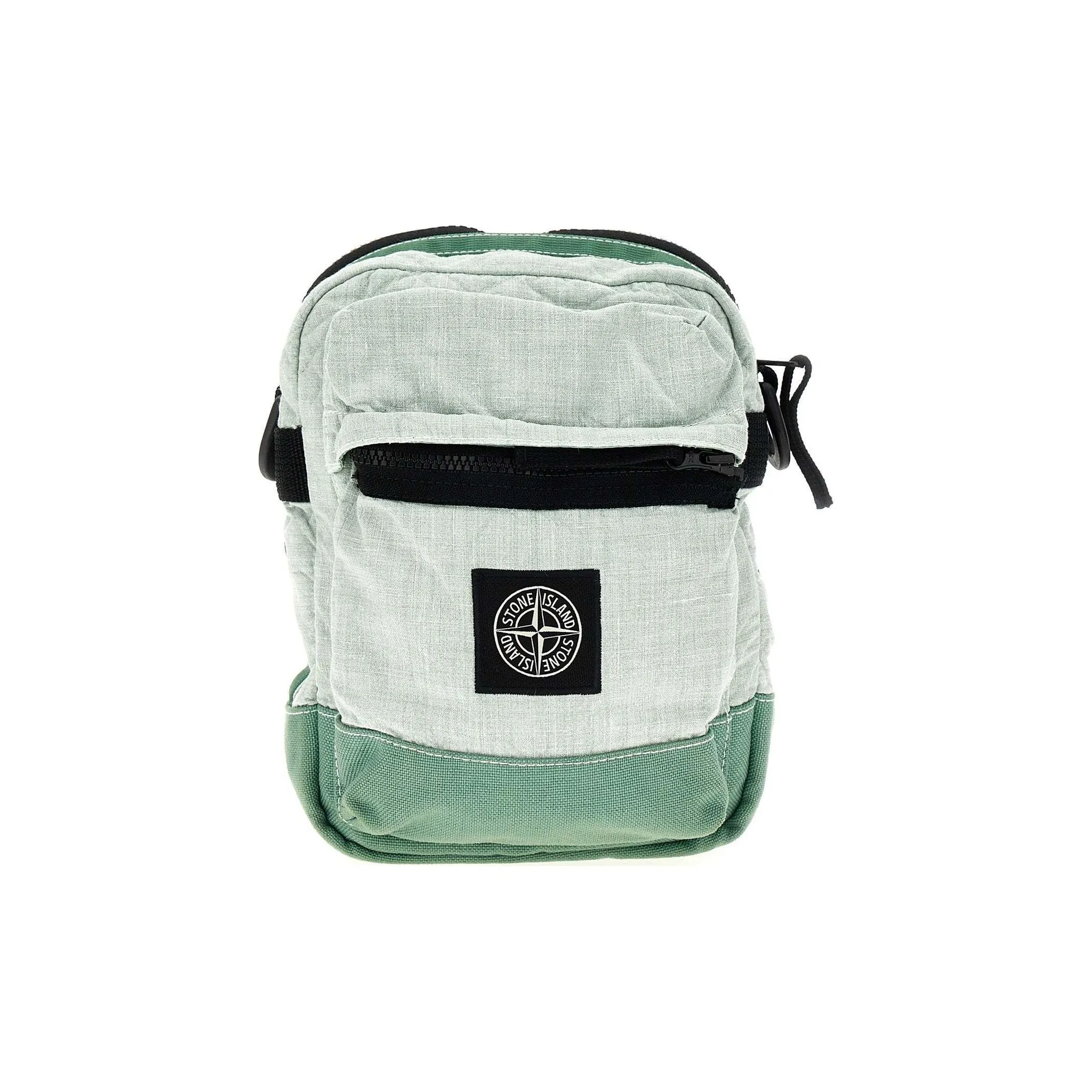 STONE ISLAND Linen Crossbody Bag Shoulder Bag Men's Green