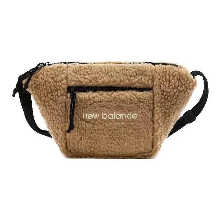 New Balance совместный бренд Шерпа Одно плечо Через плечо Бананка Стандартный Унисекс Белый