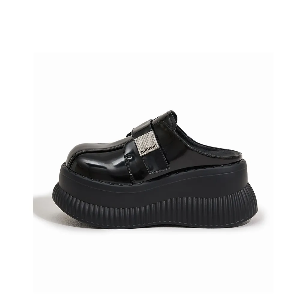 Milan Love Song Quick Drying Slip Resistant Abrasion Resistant Odor Resistant Wrap toe Slippers Women's Black