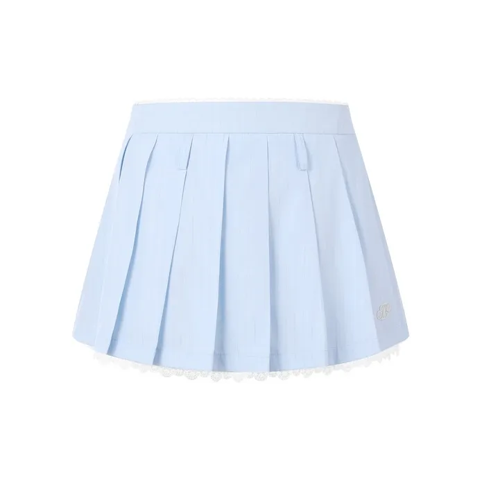 Three Quarters Повседневные короткие юбки Женские Сине-белые полоски