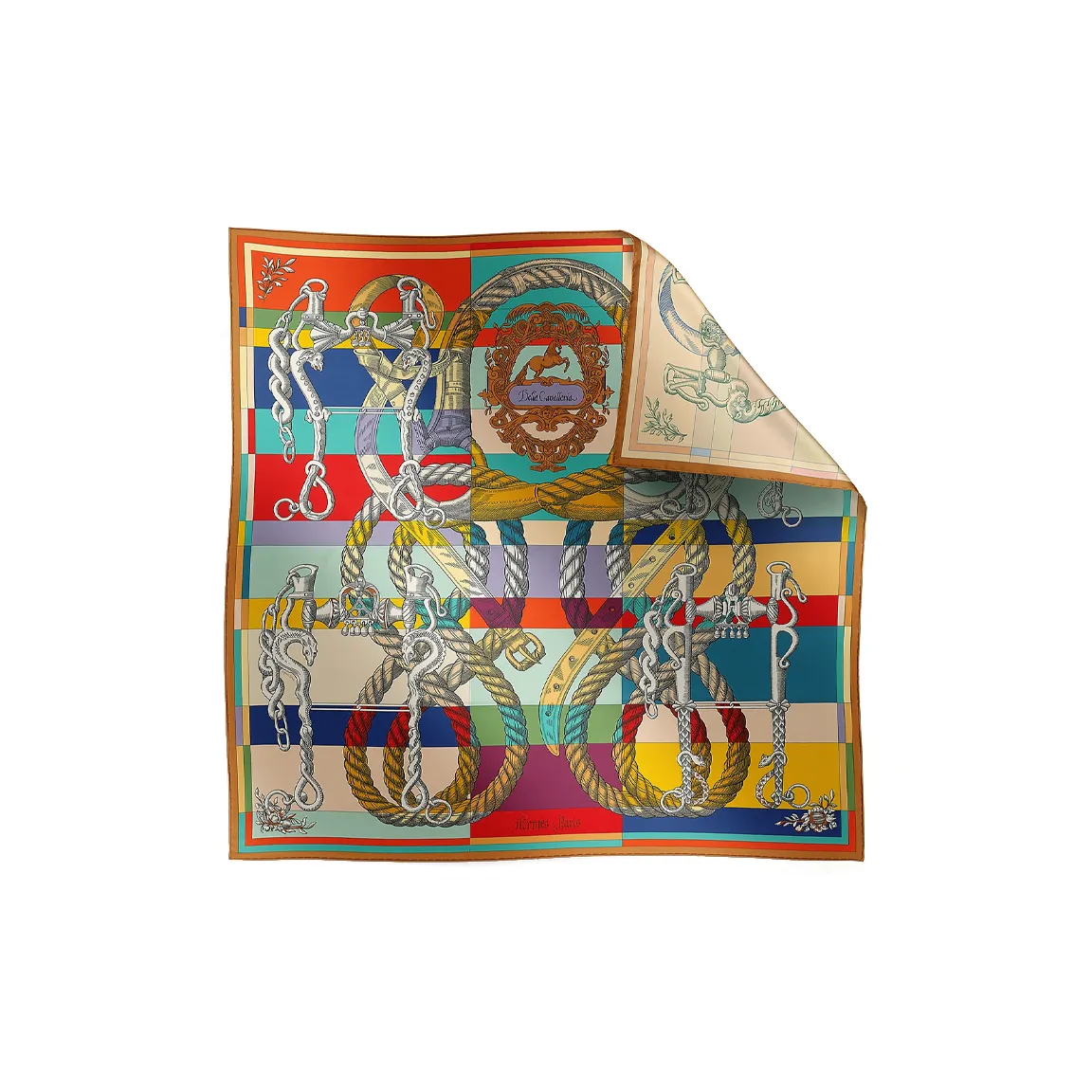 HERMES Silk Scarves Unisex Multicolor