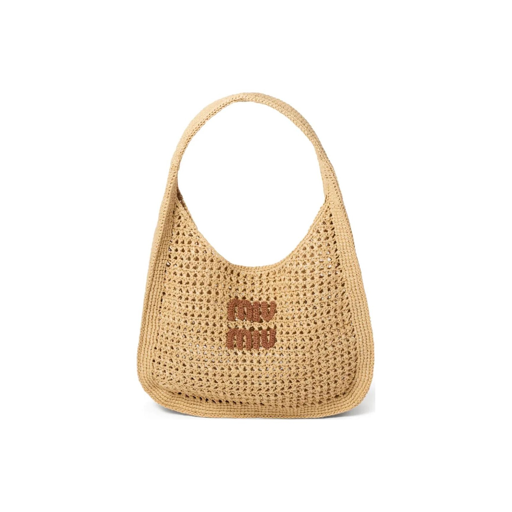 ハンドバッグ Miu Miu RAFFIA MIU MIU HANDBAG MIU MIU - Raffia-Effect Woven Handbag – The Sale Sisters