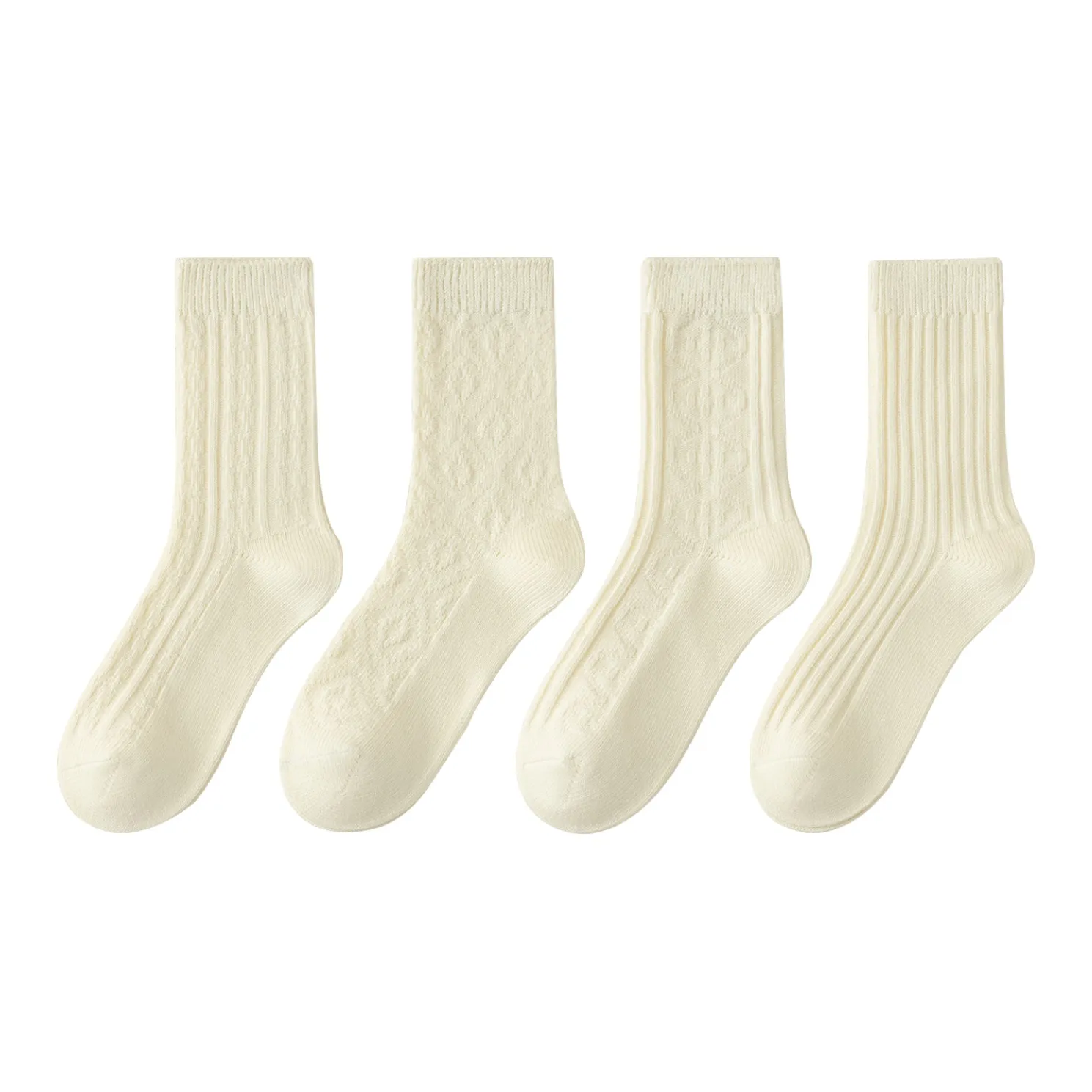 XXLLG Mid Calf Socks Women's 4 Pack