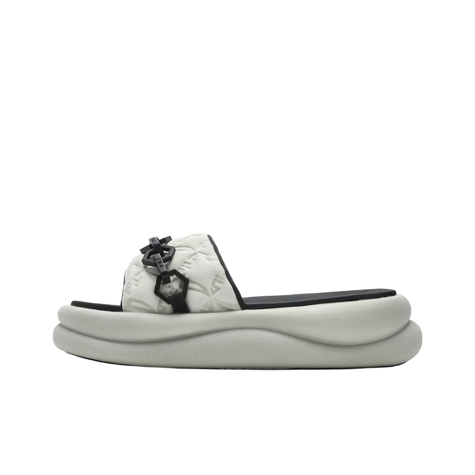 FILA SPONGE Quick Dry Slide Slippers Women's Silver White Black