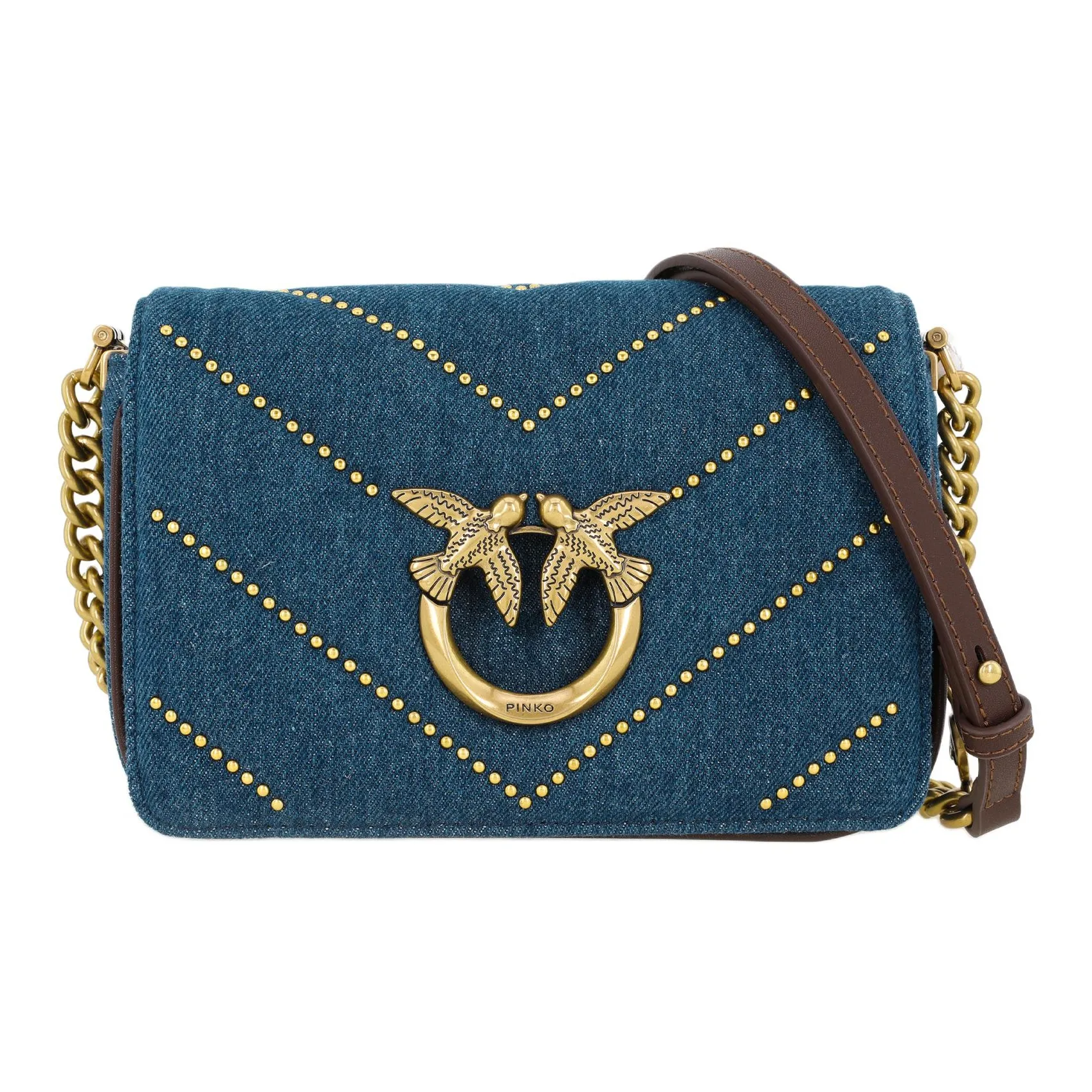 PINKO Деним Сумка через плечо Женская Синяя