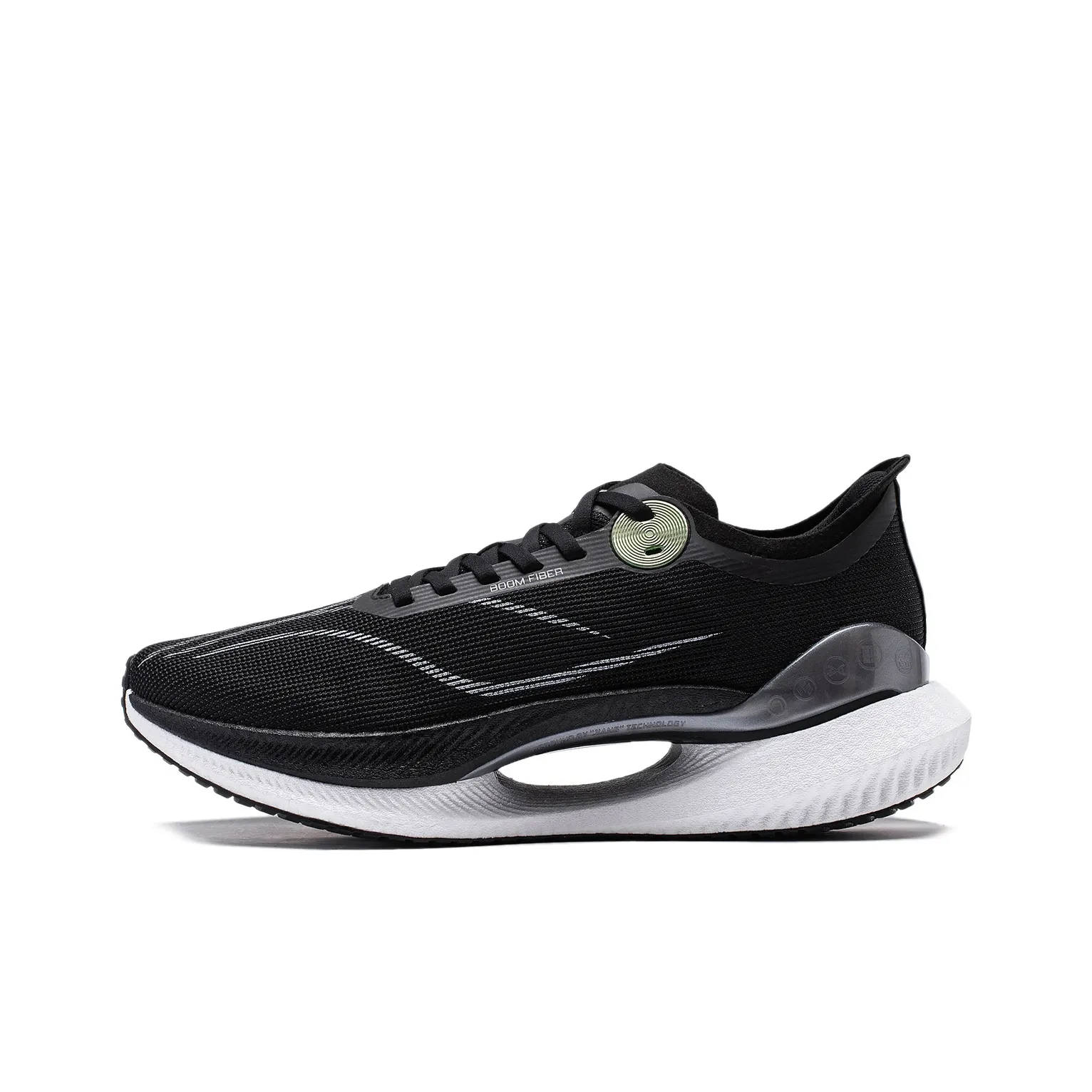 LiNing Jueying 2 Essential Cushioning Anti Slip And Wear Resistant Breathable Rebound Running Shoes Men's Black White