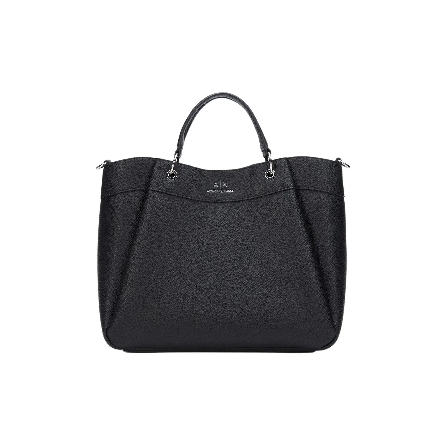 ARMANI EXCHANGEAE PU Synthetic Leather With Artificial Leather Tote Bag, Shopping Bag, Handbag Women's Black
