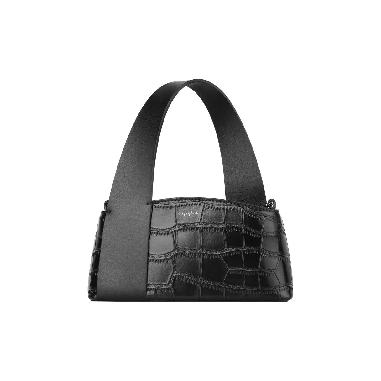 INJOYLIFE Коровья кожа Портативная Сумка через плечо Сумка на плечо Мини Женская Черная