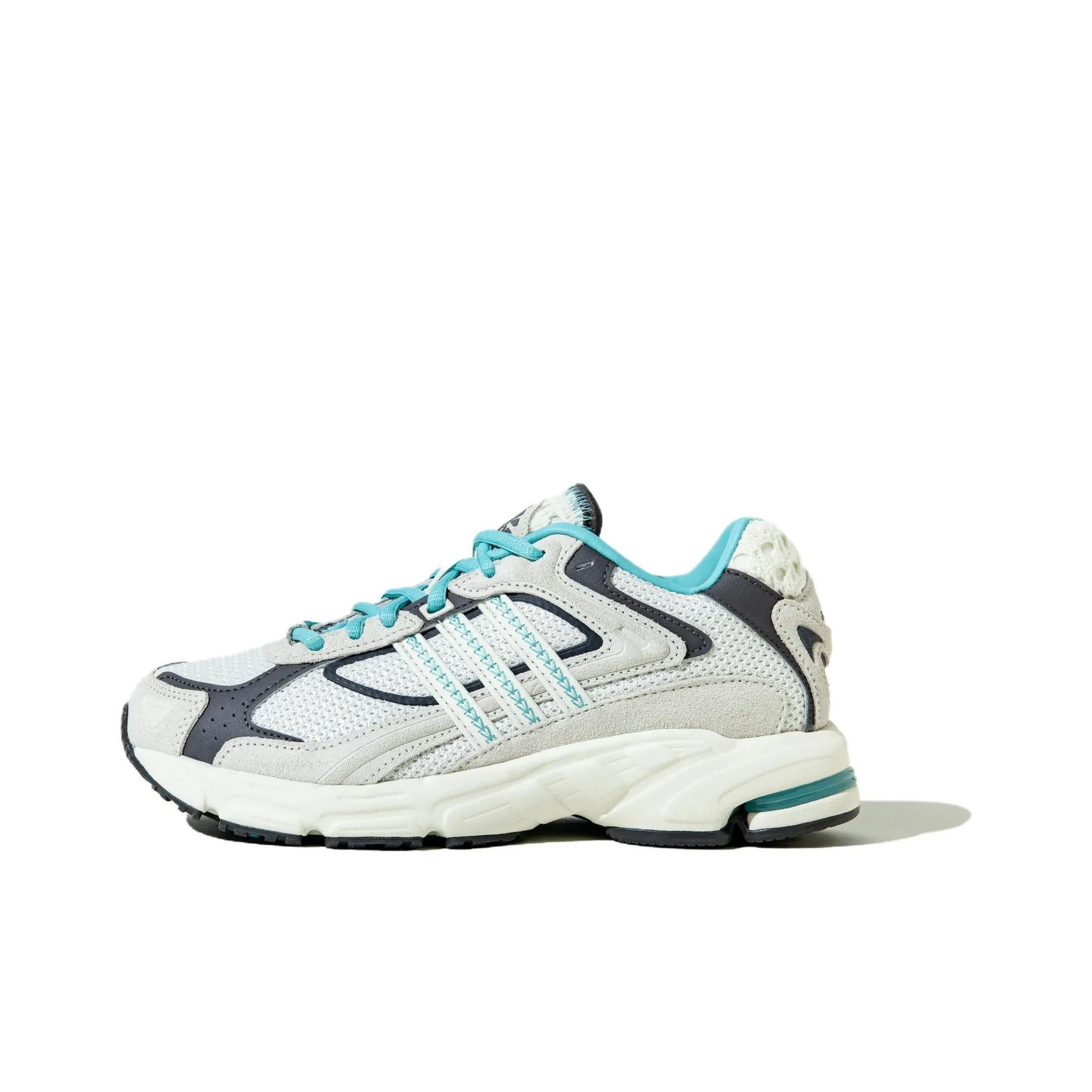 Adidas Originals Response Slip Resistant Low Top Casual Running Shoes Women's White Black Green