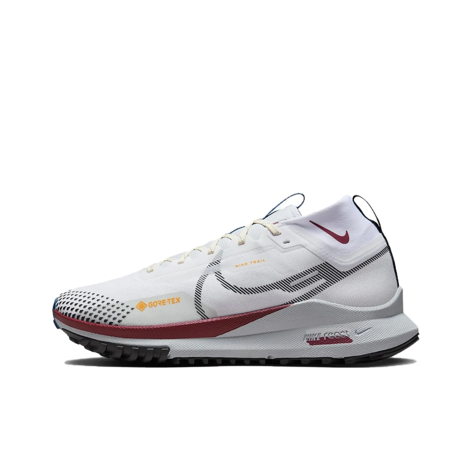 Nike Pegasus Trail 4 Амортизация Износостойкий Низкий Топ Беговые кроссовки Мужские Белый Черный