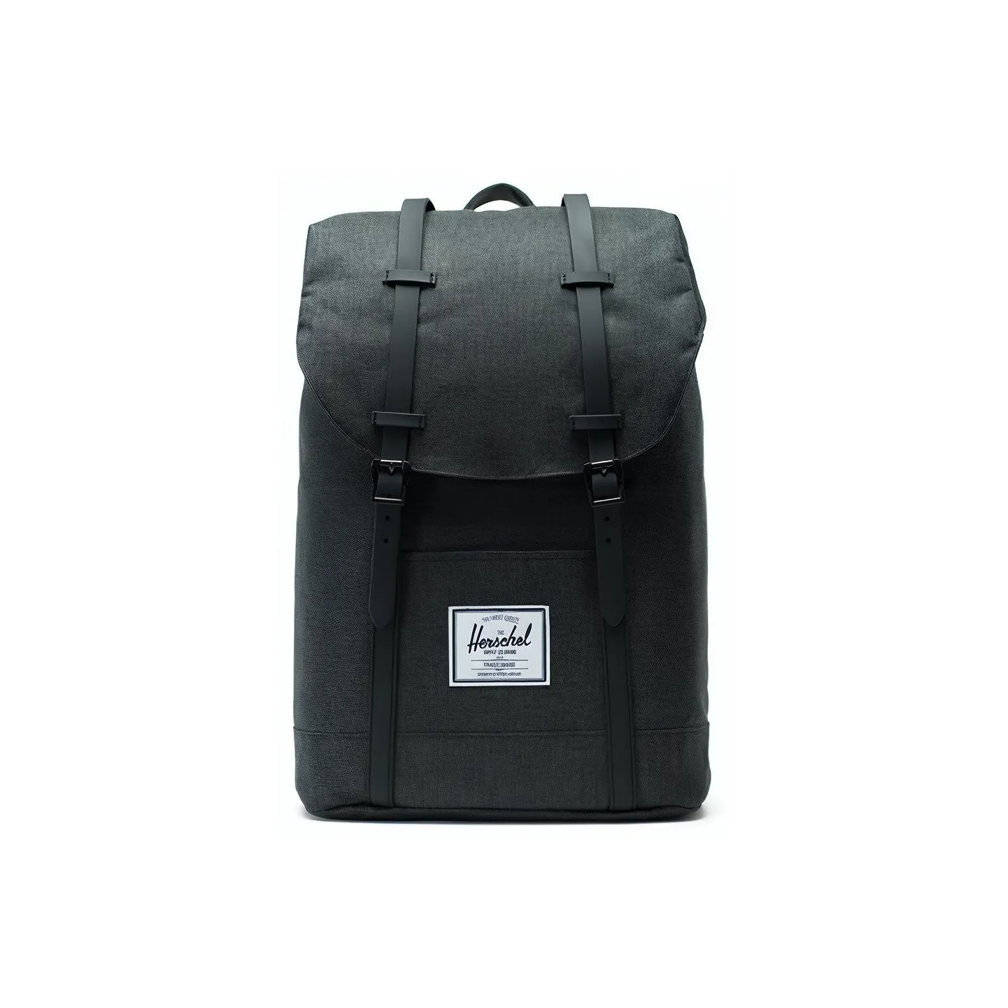 Herschel Polyester Laptop Bag Backpack Travel Bag Storage Bag Tubas Unisex Classic Linen Black/Black Rubber