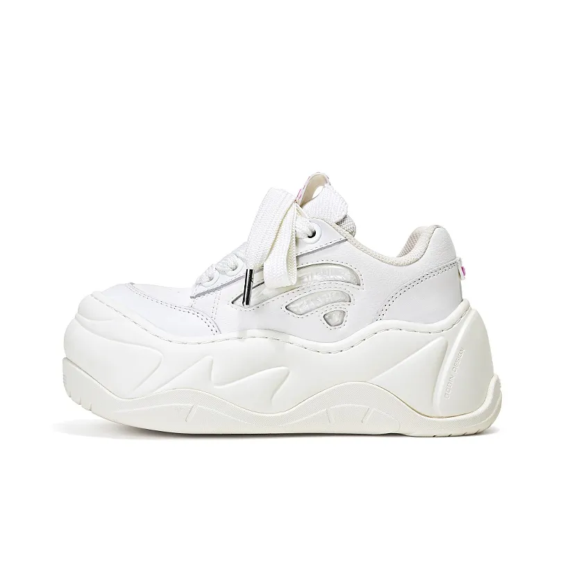 FY SPR Wifi визуально увеличивает рост противоскользящие низкие кроссовки для скейтбординга цвет белые для женщин