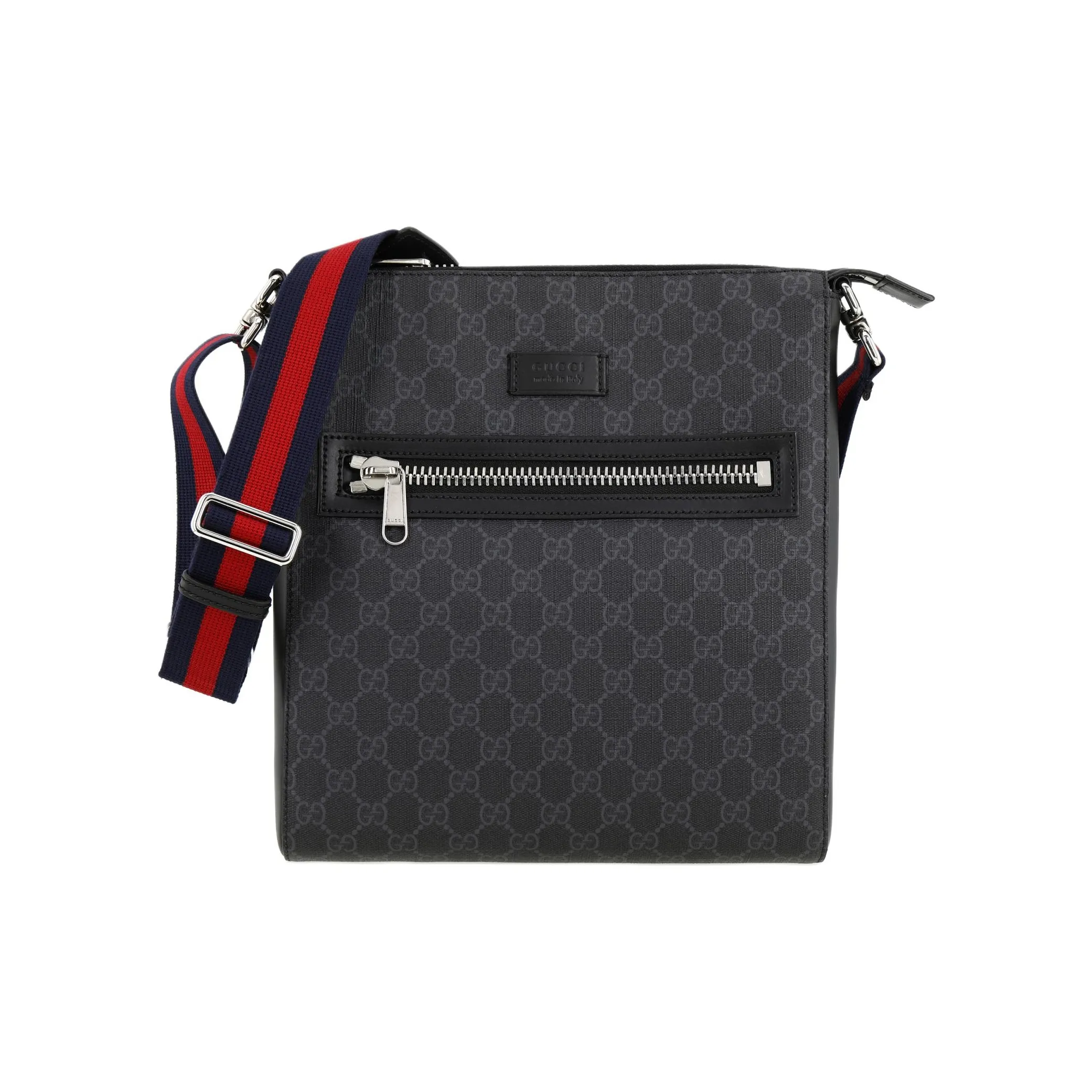 GUCCI Canvas With Leather Messenger Bag, Shoulder Bag, Crossbody Bag Men
s