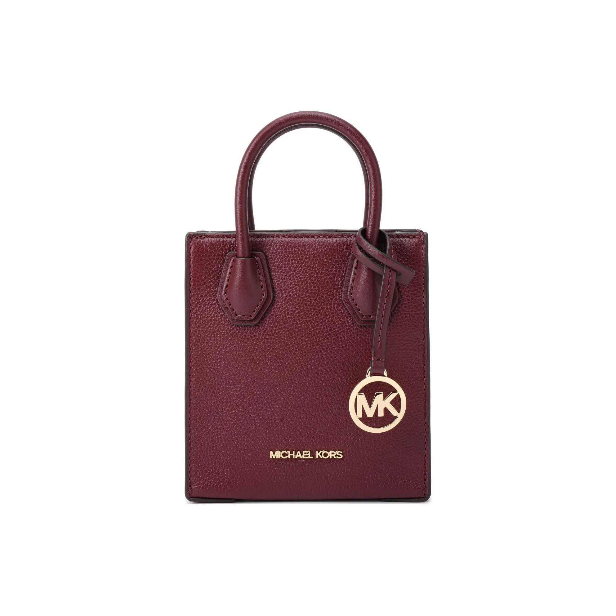 MICHAEL KORS Mercer Cow Leather Sheet Music Bag, Trunk Bag, Shoulder Bag, Crossbody Bag Mini Women's Fuchsia