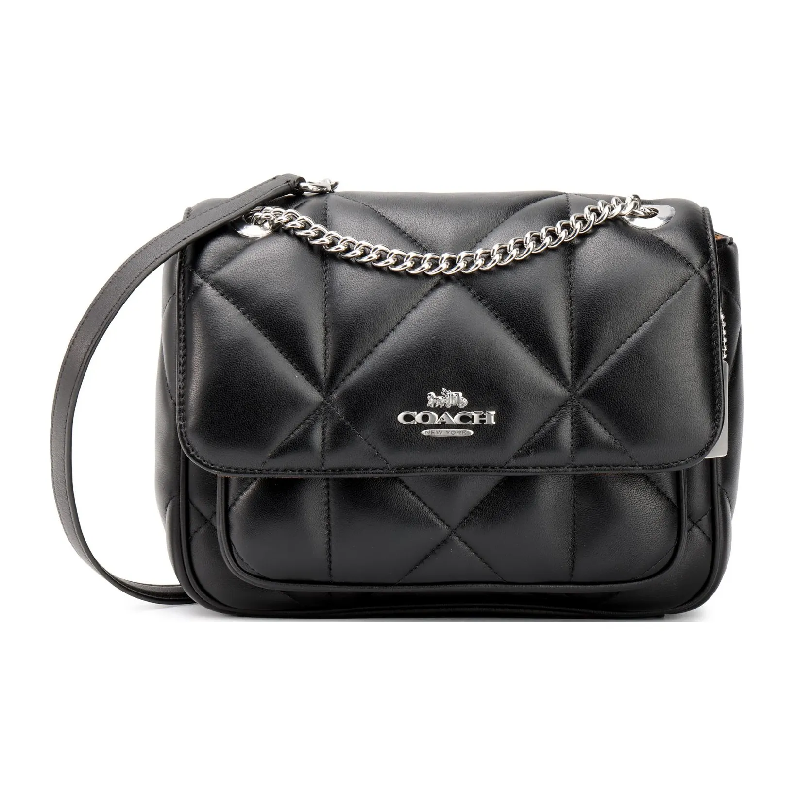 COACH Klare Leather Cloud Bag, Shoulder Bag, Crossbody Bag Medium Size Women's Black