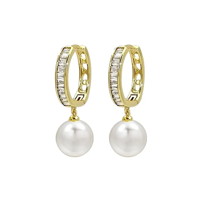 Yi Can Pearl Cubic Zirconia Earrings Women's