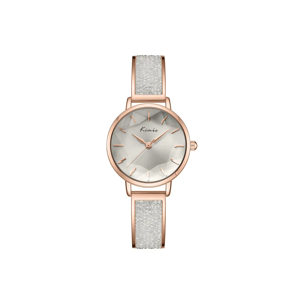 Kimio Golden Beige Euro Кварцевый механизм Часы Женские с синим циферблатом