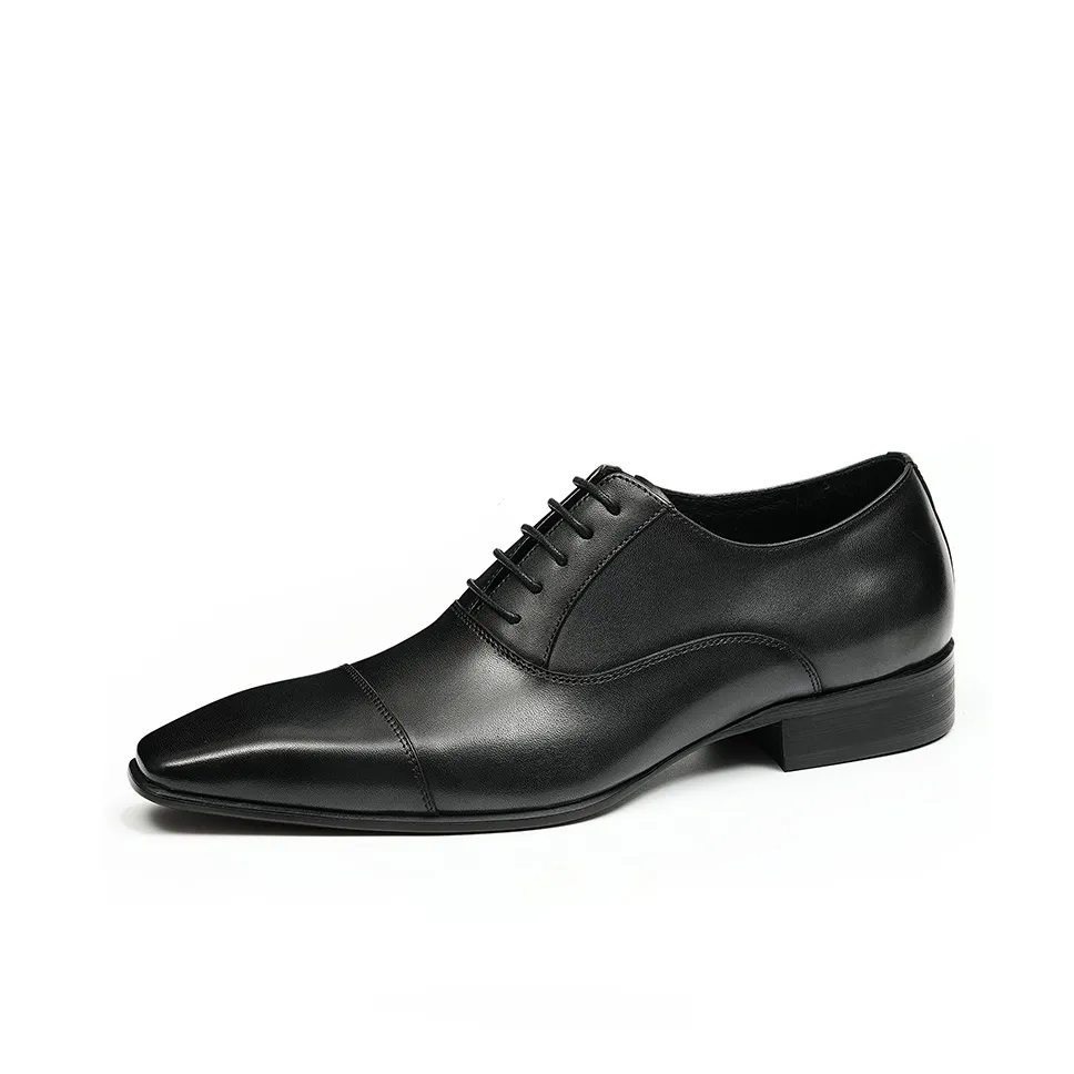 ASTON M.JAZZ Dress Shoes Men's Low Top Black/Coffee