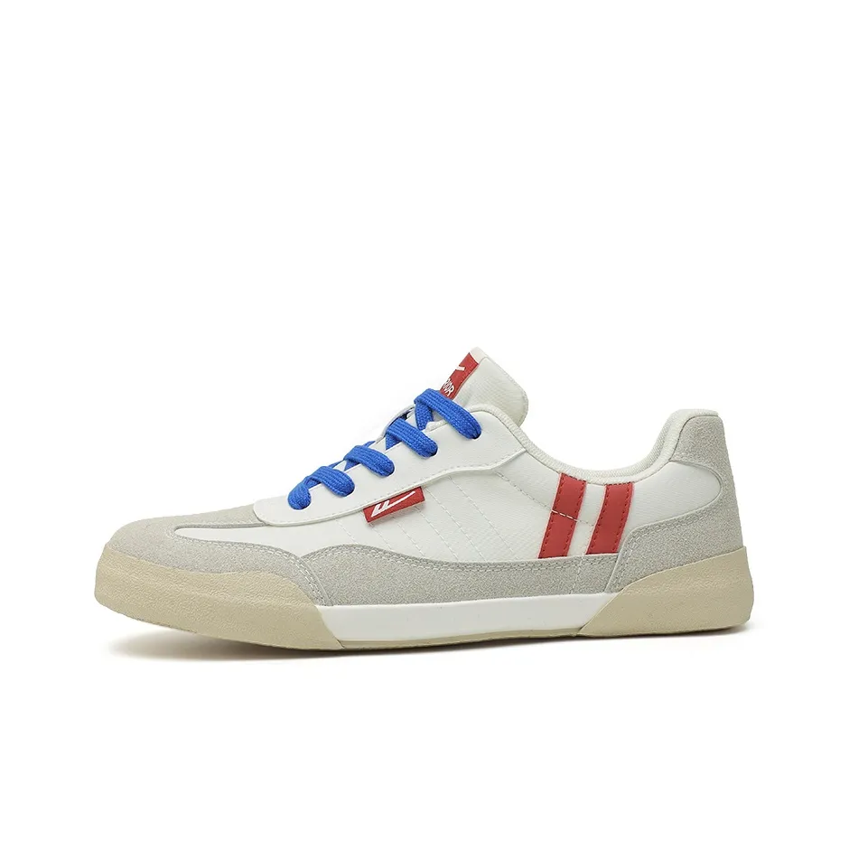 Warrior German Army Trainers Abrasion Resistant Lightweight Slip Resistant Low Top Canvas Shoes Unisex Beige Gray Red