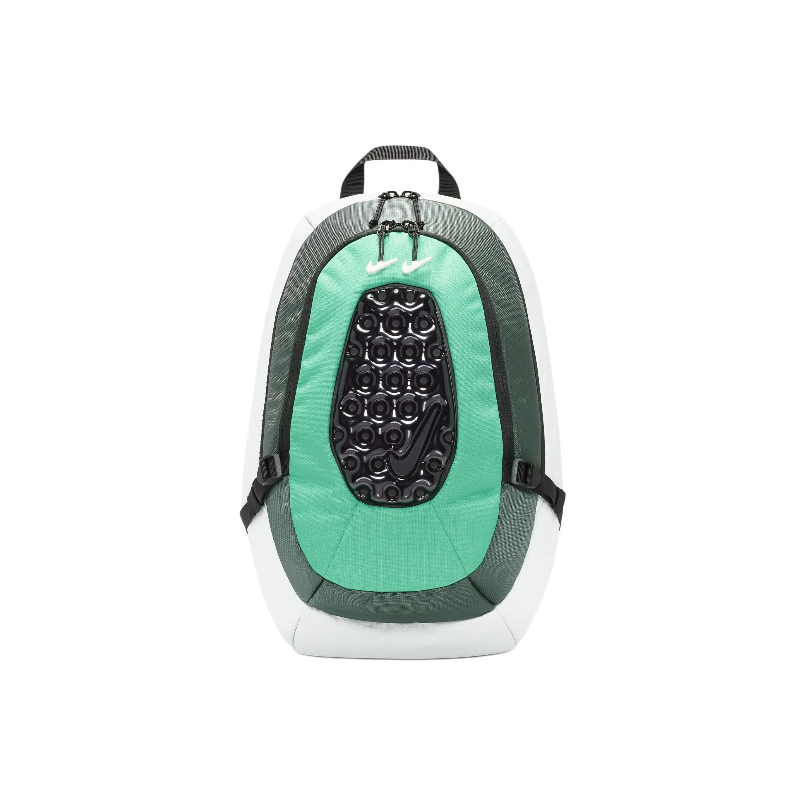 Nike Polyester Nylon Blend Backpack Unisex Light Silver & Vintage Green & Summit White