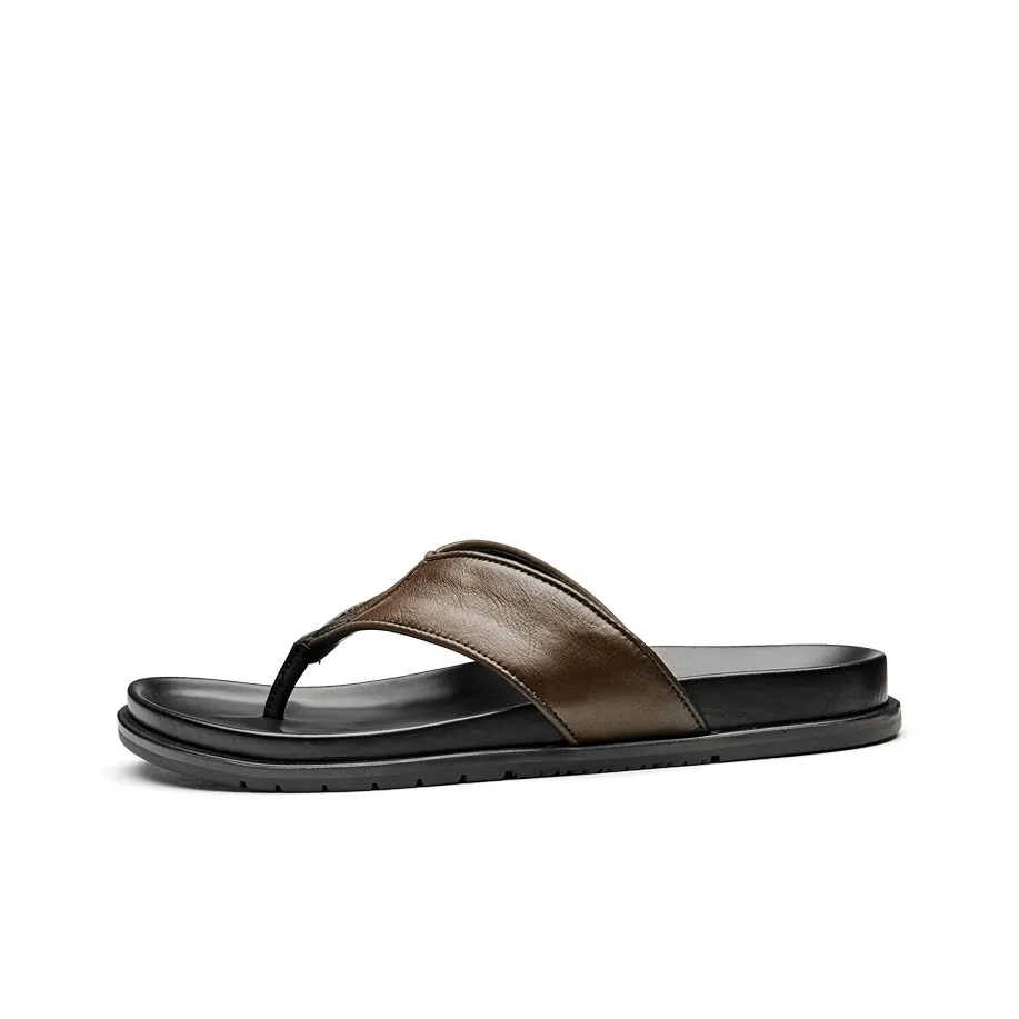 Brounvanm Шлепанцы Мужские Светло-Коричневые