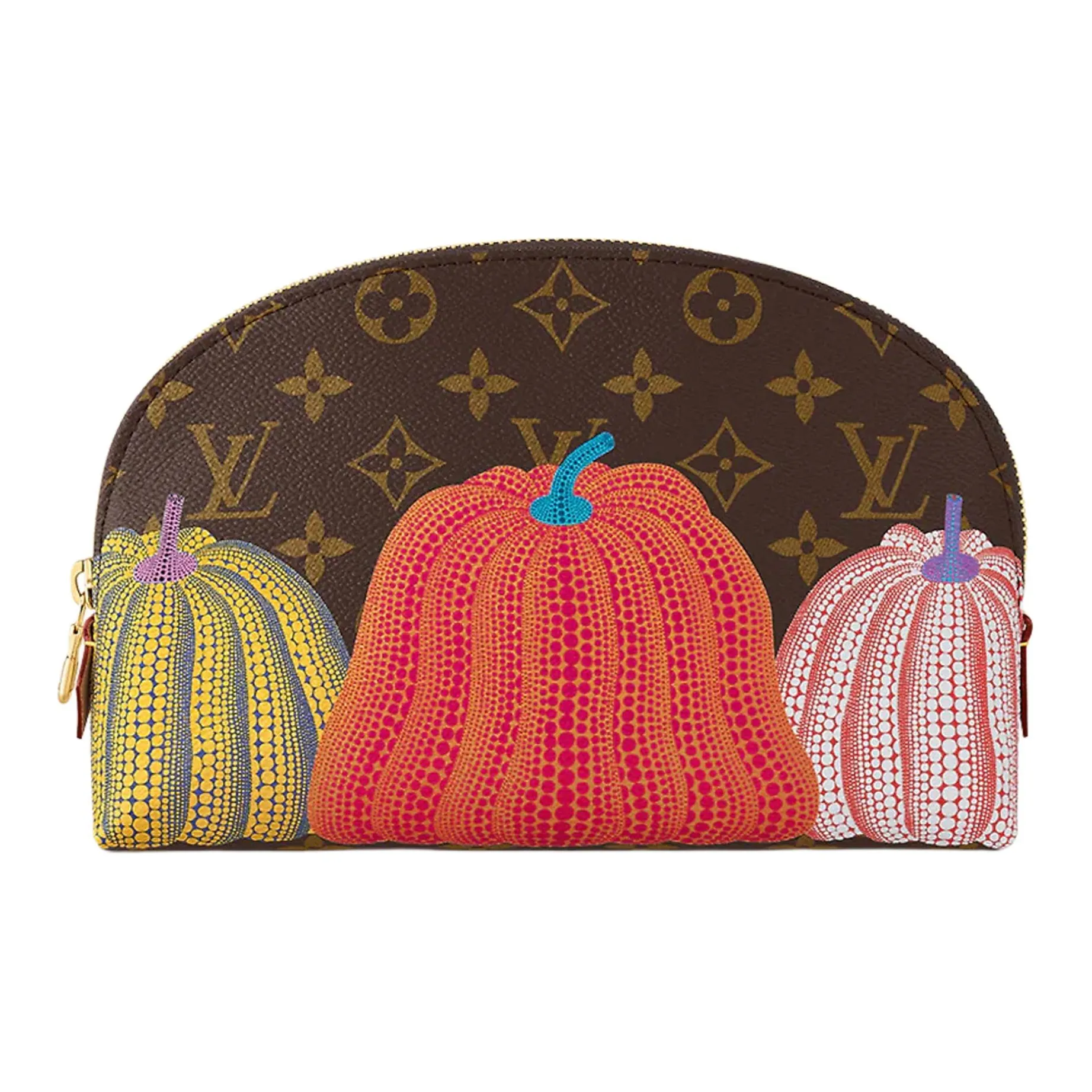 LOUIS VUITTON Lv X Yk Cosmetic Pouch Pumpkin Print