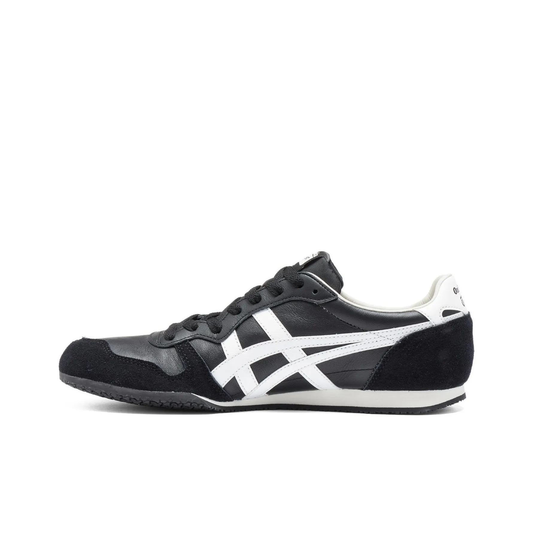 Onitsuka Tiger Serrano Амортизация Износостойкий Низкий Топ Casual Унисекс Черный Белый