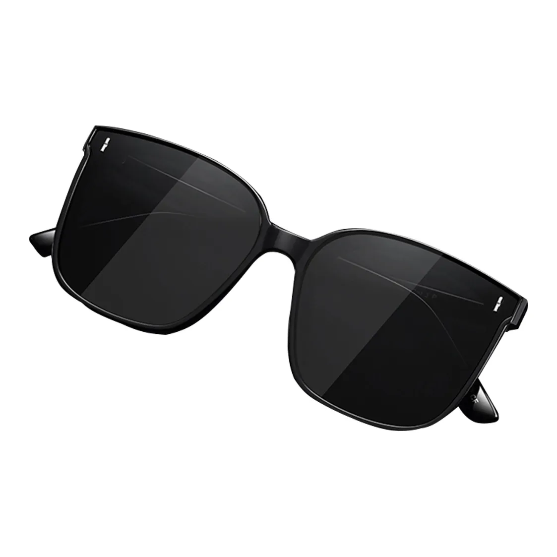 VINEY Sunglasses Unisex Polarized Black Frame With Black Gray Lens