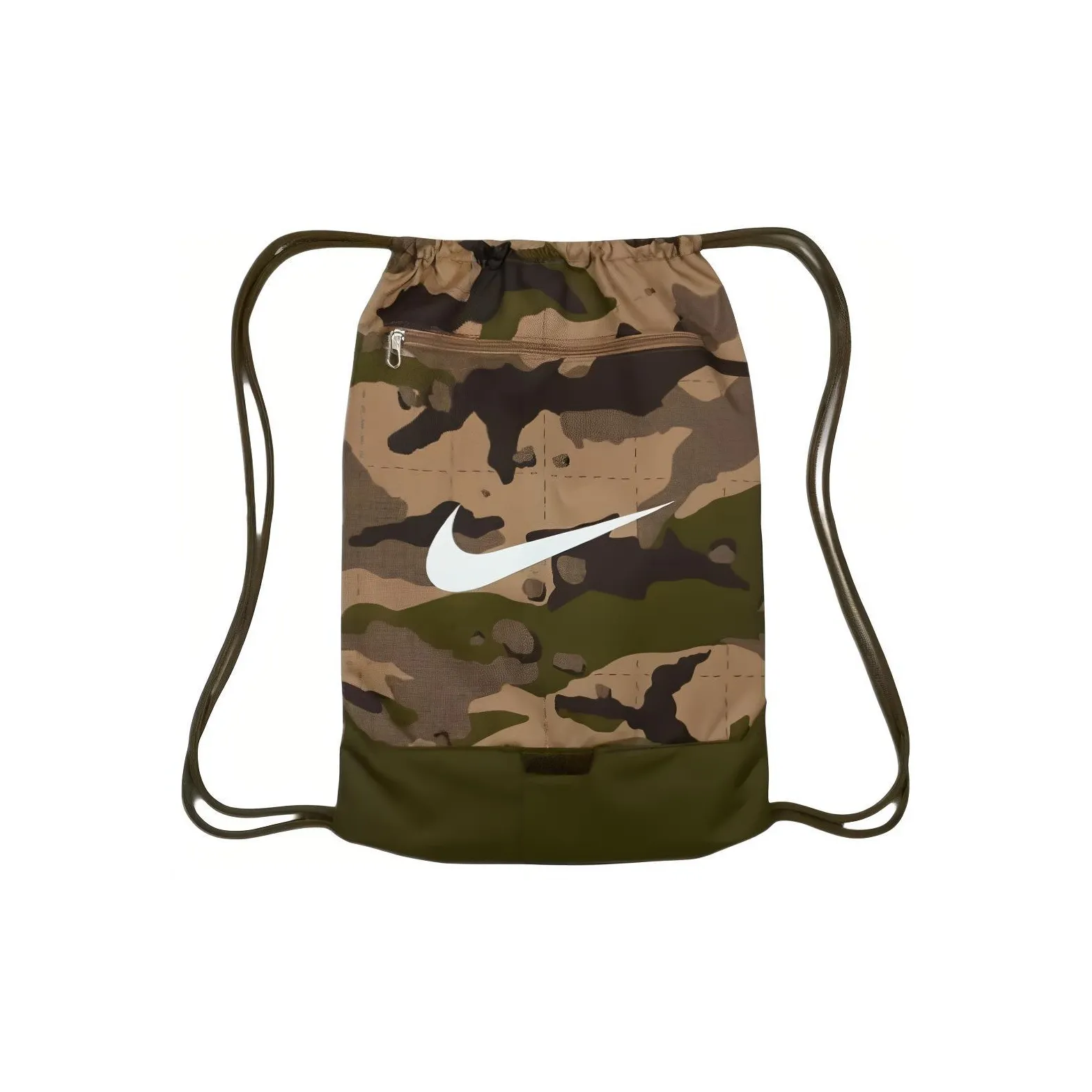 Nike Polyester Backpack Regular Unisex Khaki & Olive Green & White