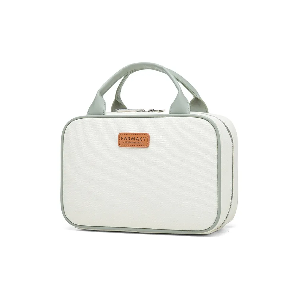 FARMACY Синтетическая кожа Косметичка Обычная Женская Черная Хаки Зеленая